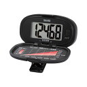 (まとめ) タニタ 歩数計 ブラック PD-645-BK 【×2セット】
