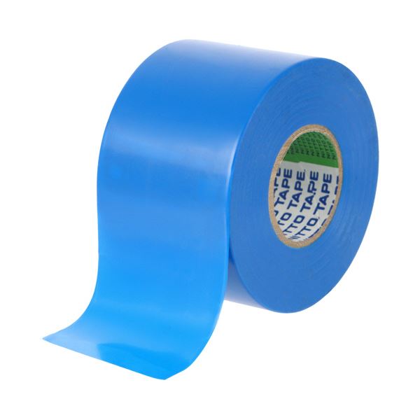 （まとめ） ニトムズビニルテープ No.21 幅広 50mm×20m 青 J3424 1巻 【×10セット】