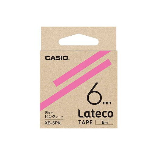 【5個セット】 カシオ計算機 Lateco 詰め替え用テープ 6mm ピンクテープ 黒文字 XB-6PKX5 【5個セット】 カシオ計算機 Lateco 詰め替え用テープ 6mm ピンクテープ 黒文字 XB-6PKX5