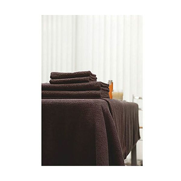 （まとめ） 伊藤忠リーテイルリンク 業務用スレン染めベッドサイズタオル ブラウン BT-003 1枚 【×2セット】
