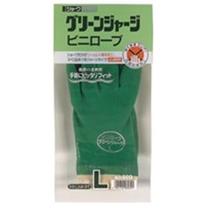 （まとめ）ショーワ ゴム手袋 グリーンジャージ 600 L【×10セット】