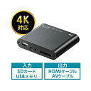 サンワダイレクト SD/USB対応4Kメディアプレーヤー 400-MEDI023 1個 2