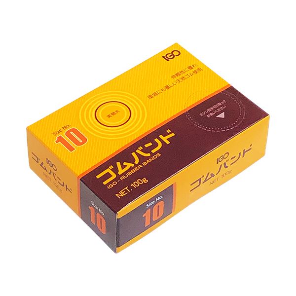 (まとめ）アイジーオー ゴムバンド #10 アメ色SM 100g #10SM-A-S 1箱【×20セット】