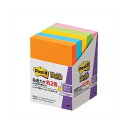 【5個×5セット】 3M Post-it ポストイット 強粘着ノート ネオンカラー 混色 5個入 3M-656-5SSANX5