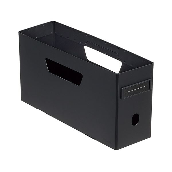 （まとめ） リヒトラブ Roomyボックスファイル（ロータイプ） A4 2／3 背幅102mm ブラック F-290-24 1個 【×10セット】