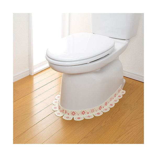 Shop E-ASUの（まとめ） サンコーおくだけ吸着 便器すきまテープ モロッコタイル ピンク KM-49 1パック（2枚） 【×2セット】｜アングル3