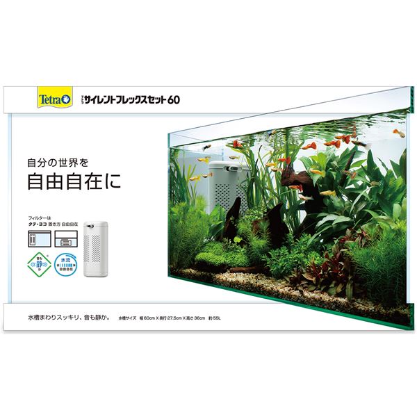 楽天Shop　E-ASUテトラ サイレントフレックスセット 60 （観賞魚用品／水槽用品）