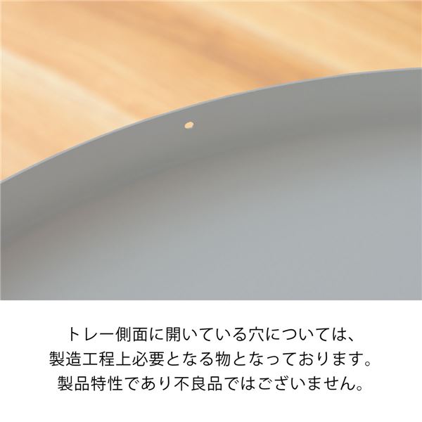 サイドテーブル ミニテーブル 約幅48cm グレー スチール トレーサイドテーブル 組立品 リビング ダイニング インテリア家具 [2]