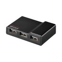 (まとめ) バッファロー USB3.0 バスパワー Type-Aハブ 4ポート ブラック BSH4A11BK 1個 【×2セット】
