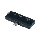 ナカバヤシ PD対応USB3.2 Gen2 2ポートコンボハブ (3.5mm 4極付き) 直接挿せるコンボハブ COM-C3SD152BK(2)