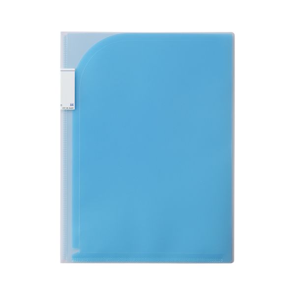 （まとめ） LIHIT LAB Avanti 4ポケットホルダー A4（A3・2ツ折） 青 F-3411-8 アオ 【×10セット】