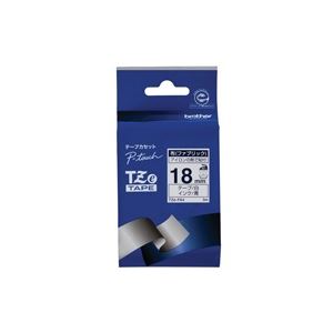 まとめ ブラザー工業 布テープ TZe-FA4白に青文字 18mm【 3セット】