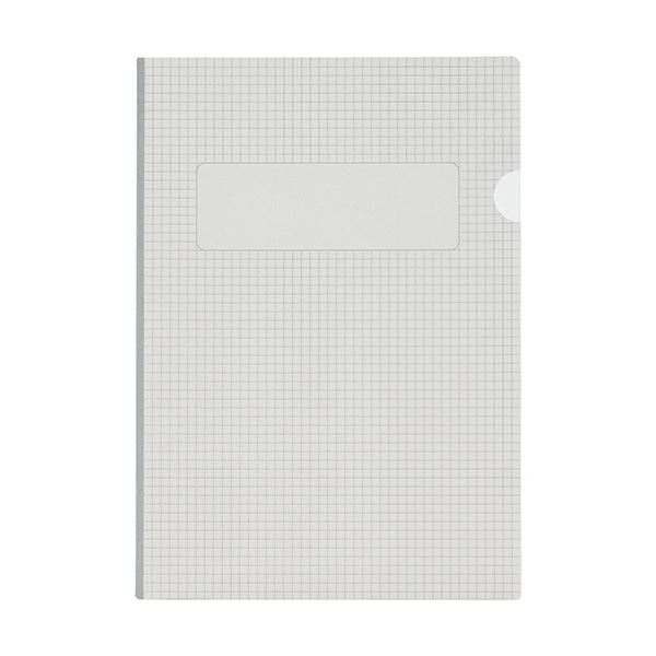 (まとめ）ライオン事務器 紙製メモホルダー A4 グレー KM-6D-50P 1パック（50冊）【×5セット】