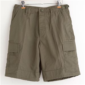 アメリカ軍 BDU カーゴ ショートパンツ Sサイズ リップストップ オリーブ レプリカ 米軍 ミリタリーパンツ 迷彩服