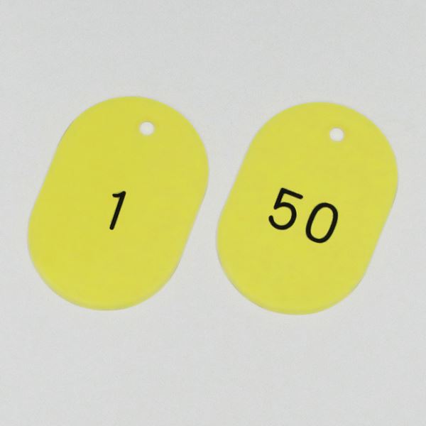 番号小判札 小判札604-Y(1〜50) ■カラー：イエロー 【50枚1組】【代引不可】(3)