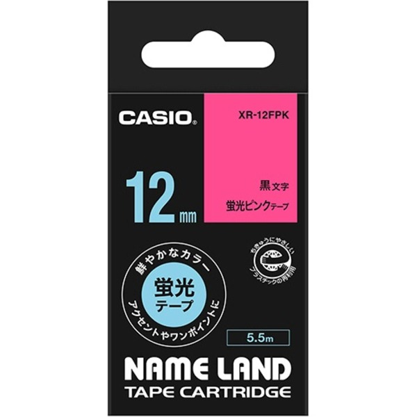 i܂Ƃ߁j JVI CASIO l[h NAME LAND X^_[he[v 12mm~5.5m usN^ XR-12FPK 1 y~5Zbgz