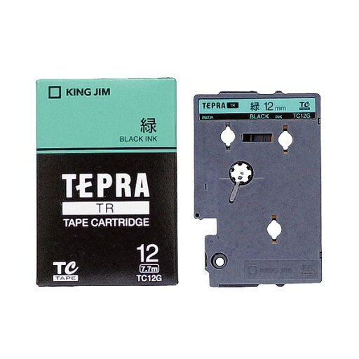 (まとめ) キングジム テプラ TR テープカートリッジ パステル 12mm 緑/黒文字 TC12G 1個 【×4セット】 (まとめ) キングジム テプラ TR テープカートリッジ パステル 12mm 緑/黒文字 TC12G 1個 【×4セット】