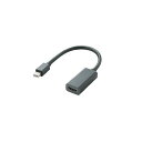 (まとめ)エレコム Mini DisplayPort-HDMI変換アダプタ AD-MDPHDMIBK【×2セット】(2)