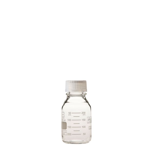 【柴田科学】プレミアムボトル(メジュームびん) 白キャップ付 250mL【10個】 017260-250A