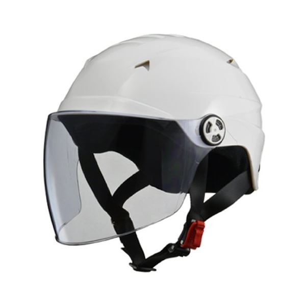 リード工業 （LEAD） シールド付ハーフヘルメット RE40 ホワイト フリー