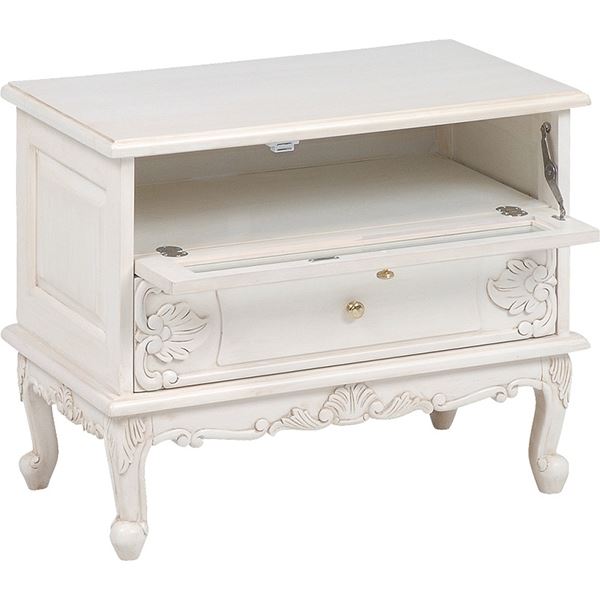 テレビ台 テレビボード 約幅70cm ホワイト 木製 脚付き 引き出し付き ヴィオレッタシリーズ ダイニングボード 完成品 リビング【代引不可】 [2]