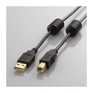 (まとめ)エレコム フェライトコア付きUSB2.0ケーブル U2C-BF20BK【×5セット】 (まとめ)エレコム フェライトコア付きUSB2.0ケーブル U2C-BF20BK【×5セット】