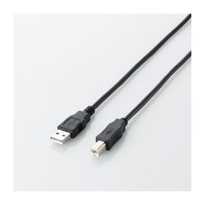 (まとめ)エレコム エコUSB2.0ケーブル(A-Bタイプ) U2C-JB15BK【×10セット】