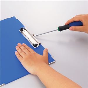 Shop E-ASUの（まとめ） ライオン事務器 カラーボール用箋挟 クロス貼り A4タテ レッド CS-120C 1枚 【×15セット】｜アングル2