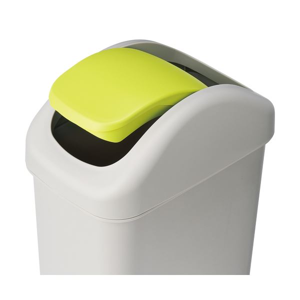 Shop　E-ASUの（まとめ） TANOSEE エコダストボックス スイング L 27.2L グレー／オレンジ 1個 【×4セット】｜アングル2