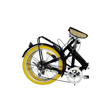 折りたたみ自転車 20インチ/ブルー(青) シマノ6段変速 【MIWA】 ミワ FD1B-206【代引不可】