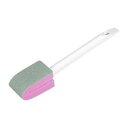 トイレブラシ/トイレ掃除用品 【60個セット】 約幅3cm 除菌 おまかせくださいトイレ用柄付き 〔お手洗い レストルーム〕(3)