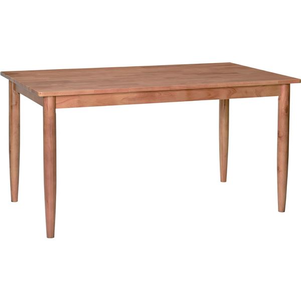 ダイニングテーブル/リビングテーブル 【4人掛け用 ナチュラル】 幅135cm 木製 ラバーウッド材 組立品 〔在宅ワーク〕【代引不可】