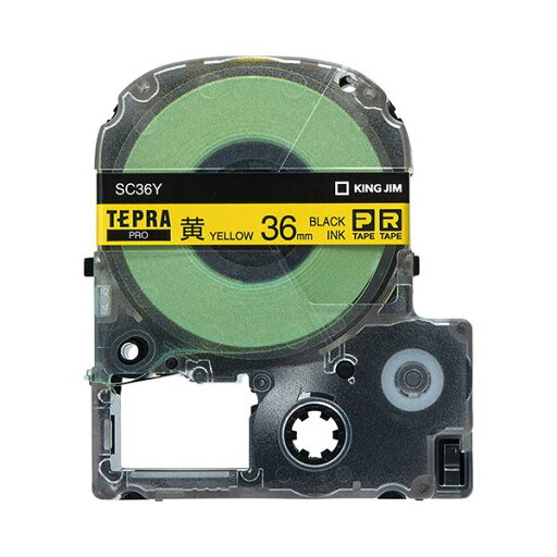 (まとめ) キングジム テプラ PRO テープカートリッジ パステル 36mm 黄/黒文字 SC36Y 1個 【×5セット】 (まとめ) キングジム テプラ PRO テープカートリッジ パステル 36mm 黄/黒文字 SC36Y 1個 【×5セット】