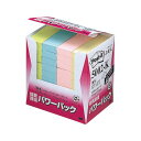 3M ポスト・イット パワーパックふせん 再生紙 75×25mm 4色 5002-K 1パック(40冊) 【×10セット】