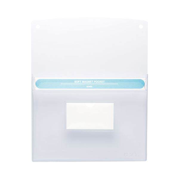 (まとめ）ソニック ソフトマグネットポケットA4カードホルダ付【×5セット】