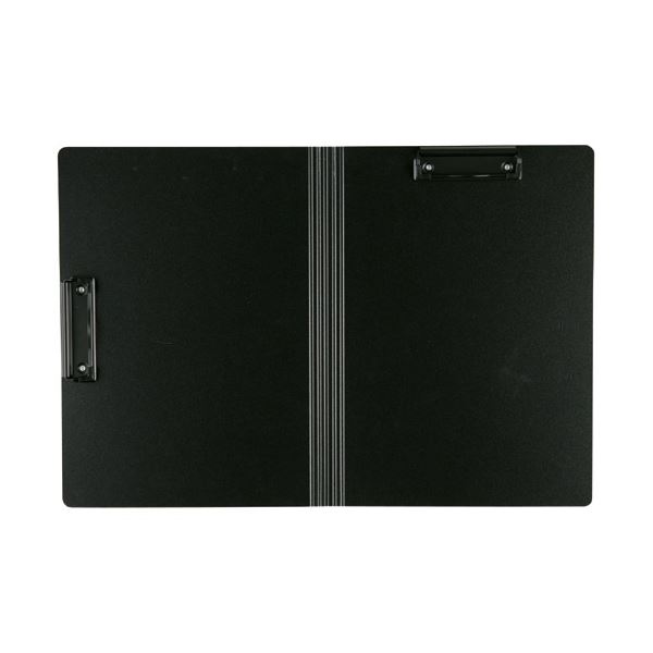 Shop E-ASUの(まとめ) セキセイ クリップファイル(ダブル) 発泡美人 A4 ブラック FB-2036-60 1枚 【×10セット】｜アングル2