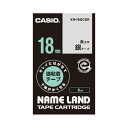 (まとめ)カシオ計算機 ラベルテープXR-18GCSR 黒文字銀テープ18mm【×5セット】(2)
