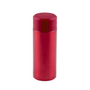【30個セット】 スリム 水筒/ステンレスボトル 【200ml レッド】 スクリュー栓 真空断熱構造 抗菌剤プラス オミット