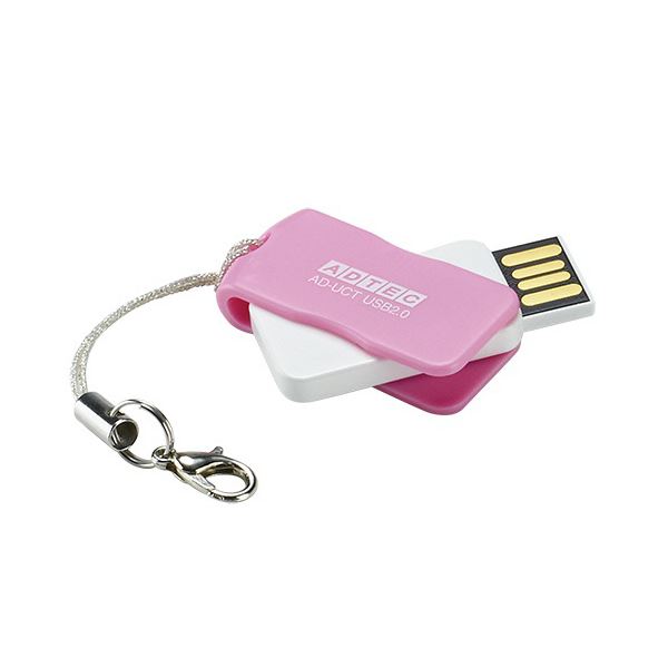 （まとめ）アドテック USB2.0回転式フラッシュメモリ 16GB オレンジ AD-UCTR16G-U2R 1個【×3セット】