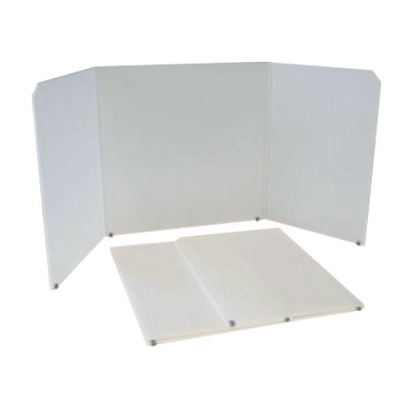 【飛沫防止】 折りたたみ卓上パーテーション/衝立 【両サイド59型】 抗菌剤配合 アルコール除菌可 日本..