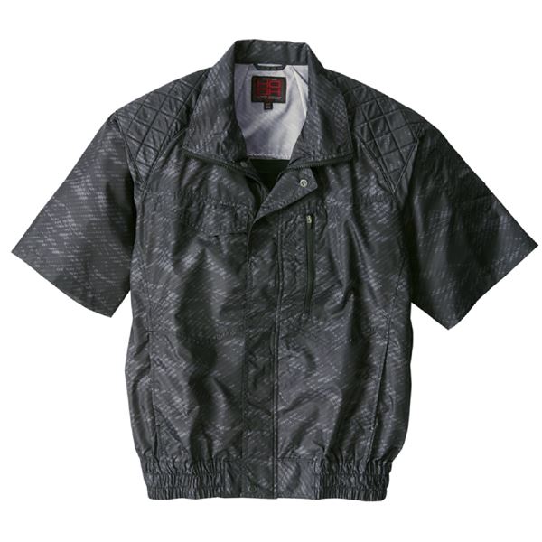 鳳皇 V5577 フルハーネス対応冷感半袖ブルゾン カモフラブラック 服のみ サイズ3L