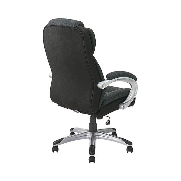 ナカバヤシ ファブリックポケットコイルチェア 肘付 ブラック CCF-501BK 1脚 【組立品】 [2]