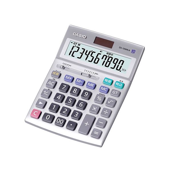 ■商品内容伝票の集計計算などに便利な検算キー搭載。■商品スペック●ゴールド保証●数字が見やすい傾斜表示タイプ■送料・配送についての注意事項●本商品の出荷目安は【1 - 8営業日　※土日・祝除く】となります。●お取り寄せ商品のため、稀にご注文入れ違い等により欠品・遅延となる場合がございます。●本商品は仕入元より配送となるため、沖縄・離島への配送はできません。[ DS-10WKA-N ]