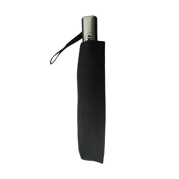 (まとめ)伊藤商店 耐風式自動開閉折りたたみ傘65cm ブラック NO.2009 1本【×2セット】