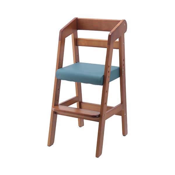 楽天Shop　E-ASUベビーチェア 子供椅子 幅350×奥行410×高さ745mm ミディアムブラウン 木製 合皮 合成皮革 組立品 プレゼント【代引不可】