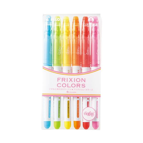 (まとめ) パイロット フリクションカラーズ0.6mm 6色セット(各色1本) SFC-60M-6C 1パック 【×30セット】
