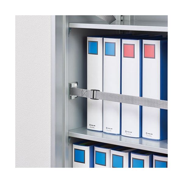 (まとめ) キングジム 収納棚につける落下防止ベルト RB1800 1パック 【×3セット】