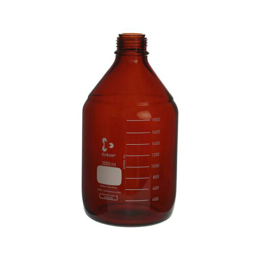 ねじ口びん(メジュームびん) 茶褐色 びんのみ 2L 【017210-200041】 ねじ口びん(メジュームびん) 茶褐色 びんのみ 2L 【017210-200041】