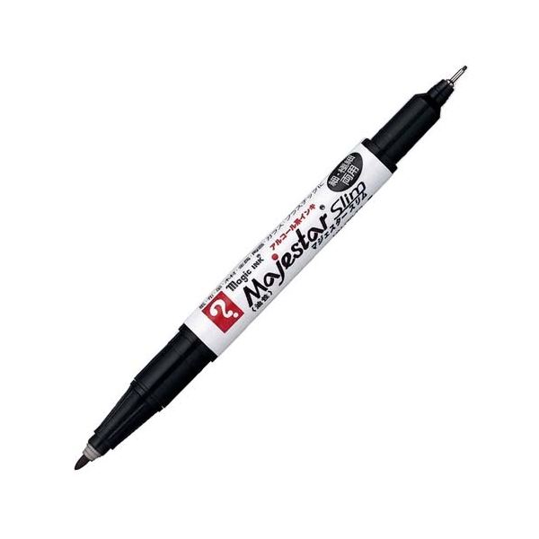 ■サイズ・色違い・関連商品■青■赤■黒[当ページ]■商品内容【ご注意事項】この商品は下記内容×5セットでお届けします。【商品説明】●事務用に、宛名書きに最適です。●名前書き、園芸用、写真への表記など幅広い用途に使えます。●携帯性に優れたクリップ付きです。■商品スペックタイプ：使い切りタイプインク種類：油性アルコール系インキインク色：黒芯の太さ：細字・極細字芯形状：丸芯線幅：細字:0.8〜1.2mm、極細:0.5mm全長：141mm材質：軸・キャップ・ホルダー:PP重量：9.5gシリーズ名：マジックインキ【キャンセル・返品について】商品注文後のキャンセル、返品はお断りさせて頂いております。予めご了承下さい。■送料・配送についての注意事項●本商品の出荷目安は【5 - 11営業日　※土日・祝除く】となります。●お取り寄せ商品のため、稀にご注文入れ違い等により欠品・遅延となる場合がございます。●本商品は仕入元より配送となるため、沖縄・離島への配送はできません。[ MMJ70-T1 ]