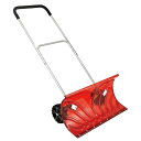 除雪用具 雪かき用品 約幅66×奥行38〜98×高さ93.5〜129.5cm 大型車輪付き 楽太郎 スノープッシャー 降雪対策 積雪対策(3)